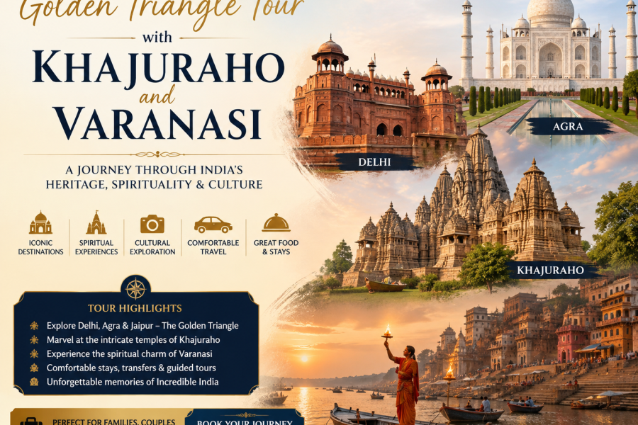 Golden Triangle Tour with Khajuraho and Varanasi