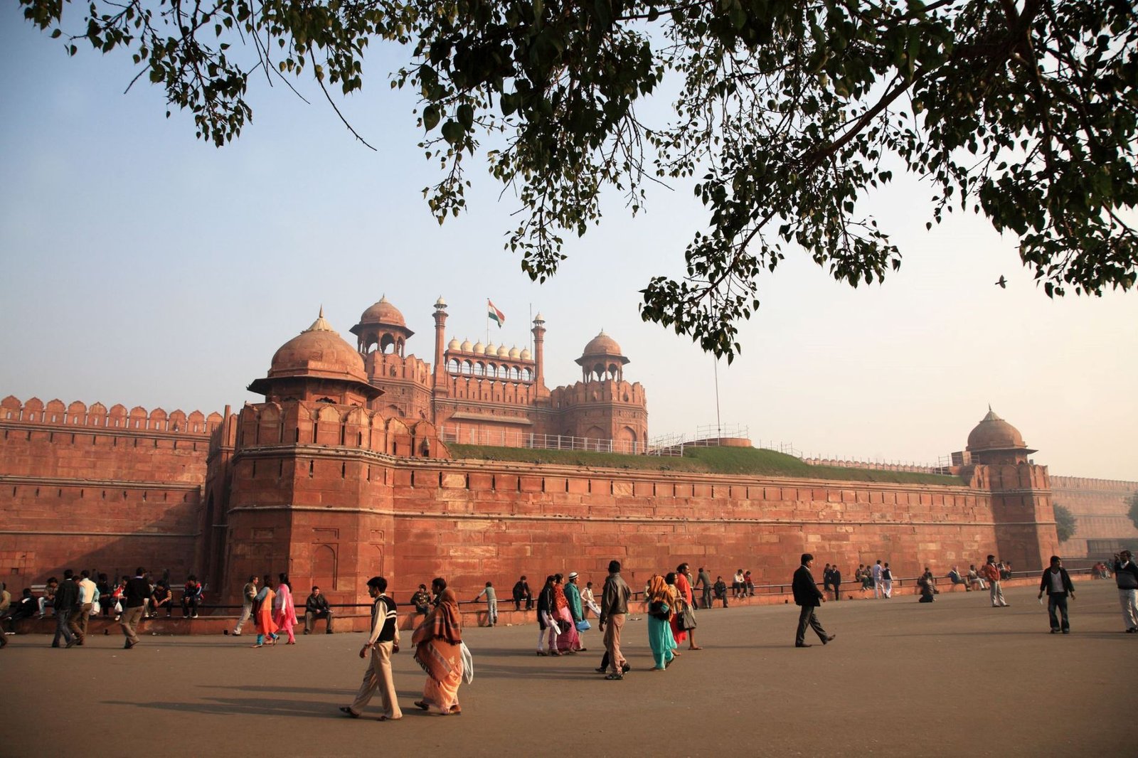 Red Fort and Chandni Chowk in Old Delhi